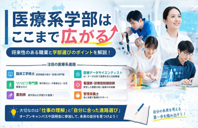 医療系進路の新常識｜AI時代に選ばれる学部と将来性のある職業とは