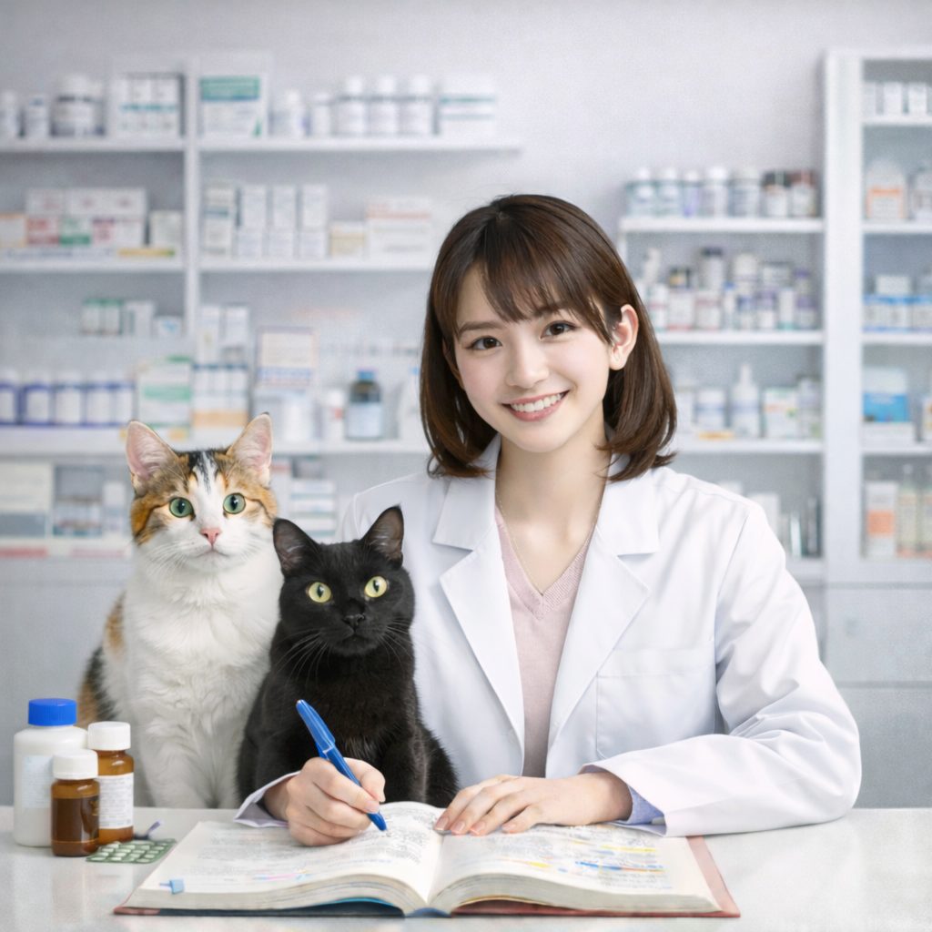 薬局での微笑みと猫たち